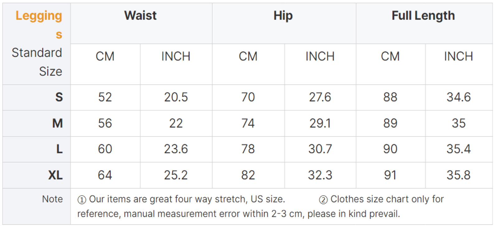 Size Guide – Modern Movement